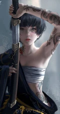 鬼刀小绿，鬼刀漫画人物绿高清手机壁纸图片