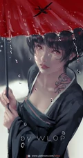 鬼刀小绿，鬼刀漫画人物绿高清手机壁纸图片
