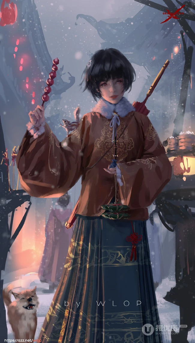鬼刀小绿，鬼刀漫画人物绿高清手机壁纸图片