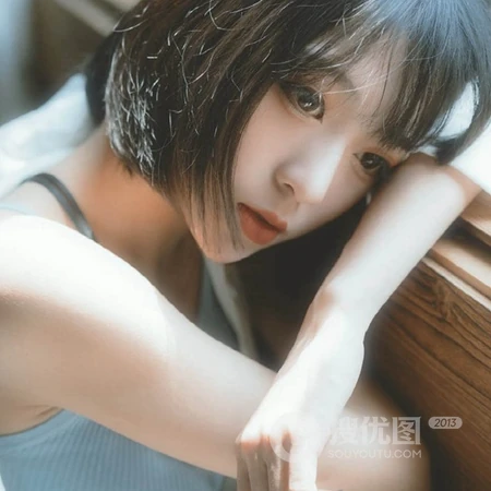 小清新短发女生头像真人图片，唯女生生写真头像套图