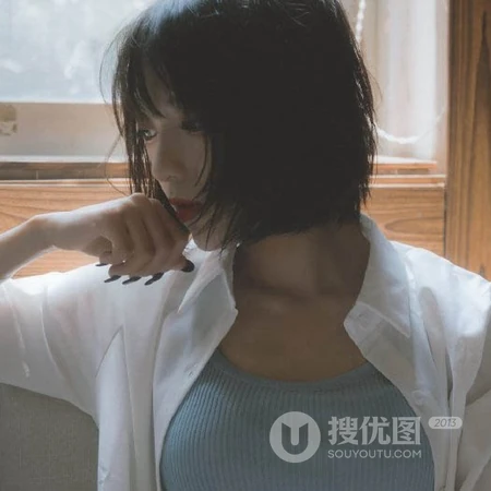 小清新短发女生头像真人图片，唯女生生写真头像套图
