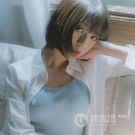 小清新短发女生头像真人图片，唯女生生写真头像套图