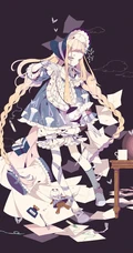 日式黑暗风格插画图片，插画师しきみ的黑童话作品