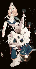 日式黑暗风格插画图片，插画师しきみ的黑童话作品