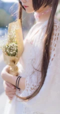 绝对领域人像摄影，气质白裙cosplay少女超高清街拍大图