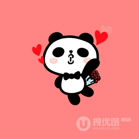 眼睛大大的可爱头像卡通熊猫图片