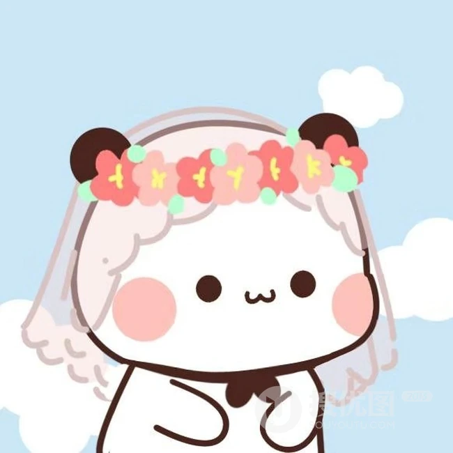 可做头像的萌萌卡通熊猫，熊猫一二超可爱图片 第9张