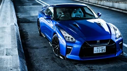 超帅的蓝色日系战神跑车日产GTR4K壁纸图片