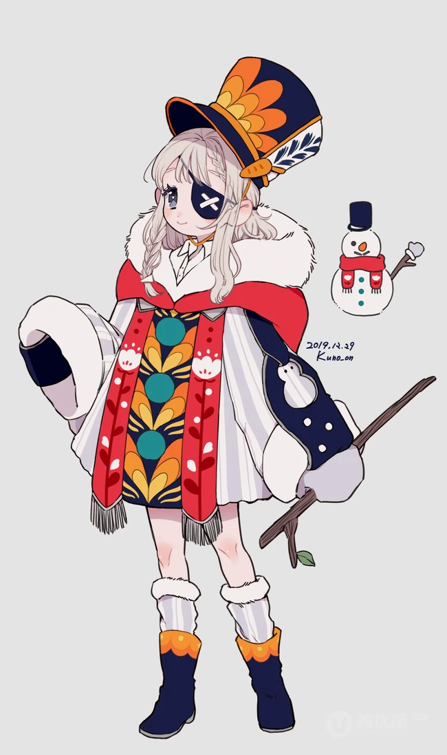 遮住一只眼睛的二次元动漫眼罩少女精选高清图片集
