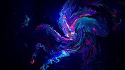 创意油彩喷洒，流动液体等桌面壁纸图片