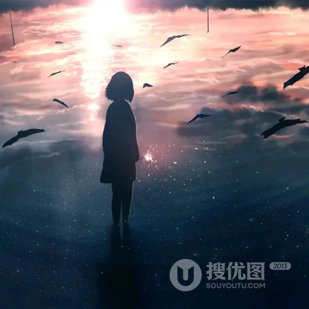 二次元头像，唯美好看的二次元场景插画手绘头像图片