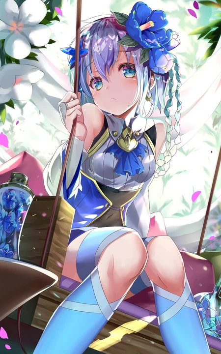 花瓶与少女，瓶子里的女孩精美二次元动漫女生高清图片
