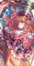 花瓶与少女，瓶子里的女孩精美二次元动漫女生高清图片