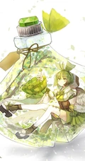 花瓶与少女，瓶子里的女孩精美二次元动漫女生高清图片