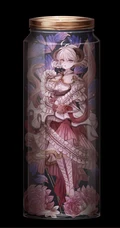 花瓶与少女，瓶子里的女孩精美二次元动漫女生高清图片