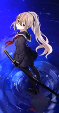 绝对领域水手服短裙二次元精美动漫马尾辫少女高清图片