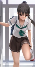 绝对领域水手服短裙二次元精美动漫马尾辫少女高清图片