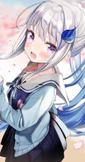 绝对领域水手服短裙二次元精美动漫马尾辫少女高清图片