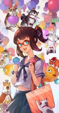 绝对领域水手服短裙二次元精美动漫马尾辫少女高清图片