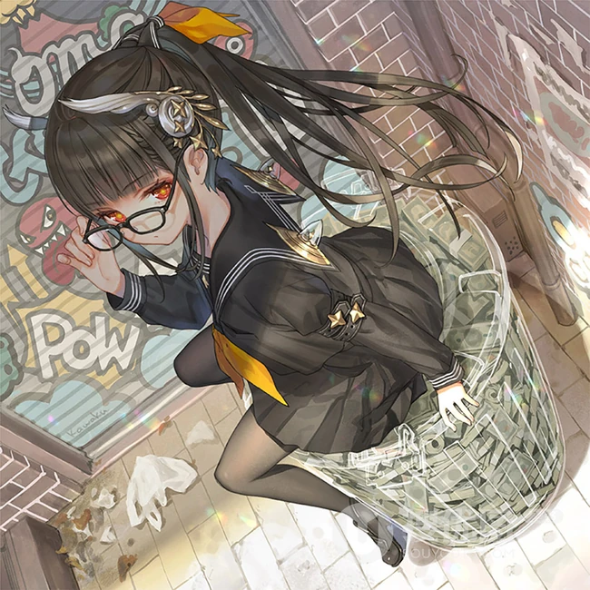 绝对领域水手服短裙二次元精美动漫马尾辫少女高清图片