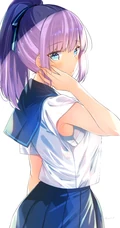 绝对领域水手服短裙二次元精美动漫马尾辫少女高清图片
