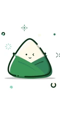 端午节粽子，可爱拟人卡通粽子超萌手机壁纸图片