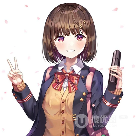 2020流行的可爱又好看短发女生动漫卡通头像图片