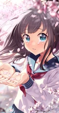 泪水汪汪的二次元动漫女生伤感伤心高清图片
