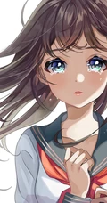 泪水汪汪的二次元动漫女生伤感伤心高清图片