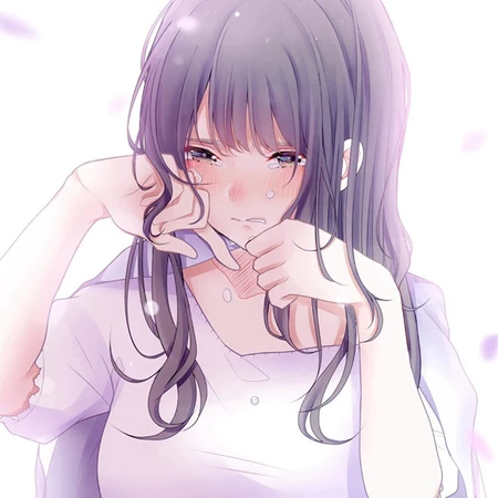 伤感女生头像，流泪的二次元少女伤感头像图片