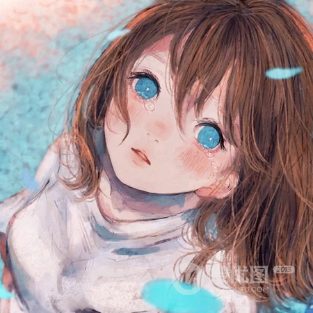 伤感女生头像，流泪的二次元少女伤感头像图片