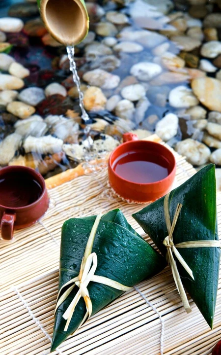 端午&middot;家粽，传统节日美食端午节粽子唯美带文字图片