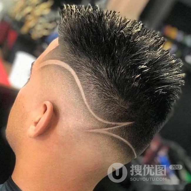 线条感十足的刻痕男发，让你回头率飙升的个性帅气男士发型图片 第10张