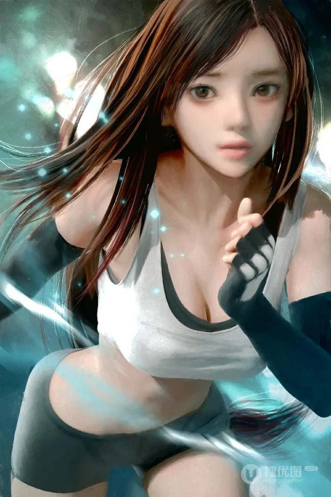 蒂法&middot;洛克哈特，《最终幻想7》中的虚拟女生蒂法气质图集