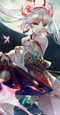 优雅执扇动漫女生，精选二次元执扇女生高清插画图片集