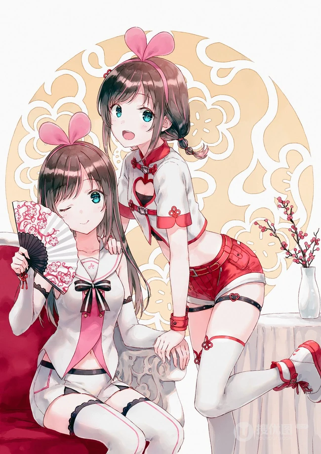 优雅执扇动漫女生，精选二次元执扇女生高清插画图片集