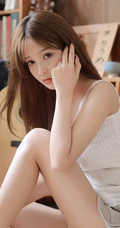 吹风扇，喝牛奶，闲着无聊的甜美可人背心短裤女生写真美图