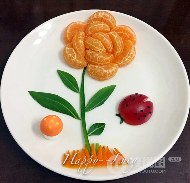 可以让小孩子胃口大开的创意水果拼盘图片