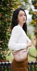 清新元气小女生周也白衣短裙唯美夏日街拍写真