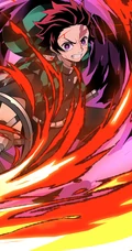 鬼灭之刃主角灶门祢豆子和灶门炭治郎兄妹插画手机壁纸