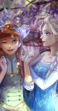 紫色藤花下的二次元动漫少女唯美图片