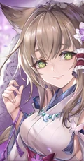 紫色藤花下的二次元动漫少女唯美图片