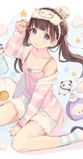 甜美可爱的居家服短裤二次元动漫少女高清插画图片集