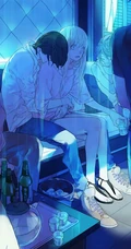 甜蜜约会中的动漫男女，精选二次元动漫男生女生青涩可爱插画图片