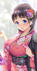 甜蜜约会中的动漫男女，精选二次元动漫男生女生青涩可爱插画图片