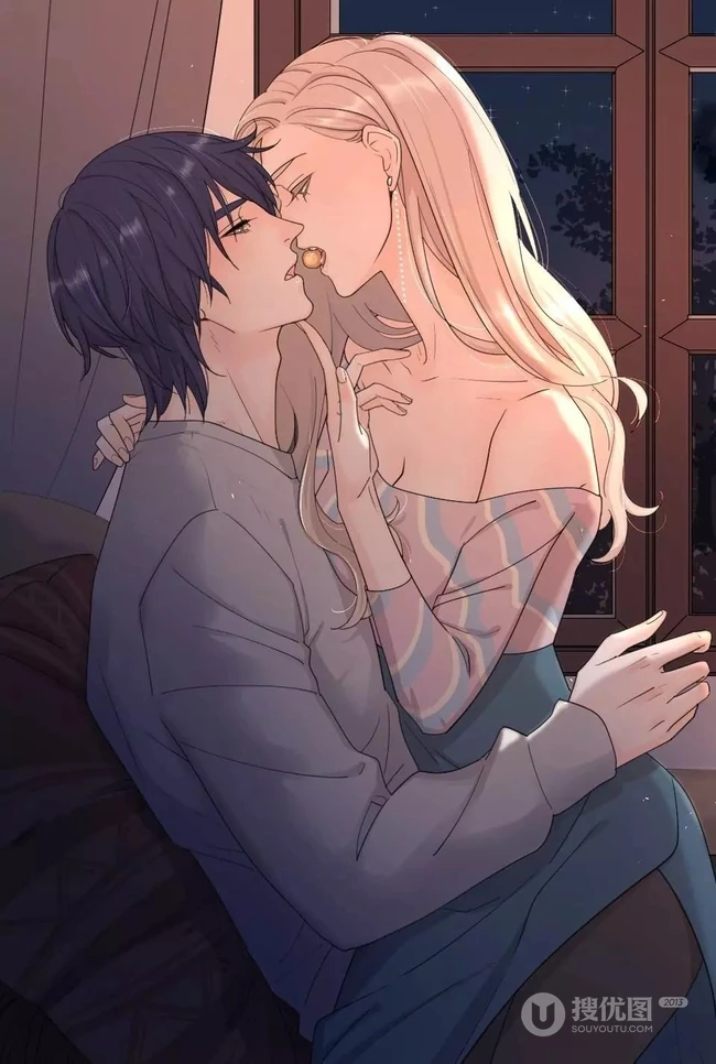 甜蜜约会中的动漫男女，精选二次元动漫男生女生青涩可爱插画图片