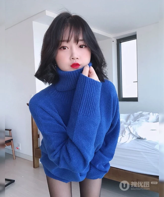 蜜桃臀妹子，清新短发韩国童颜女生佳人Rumi生活写真照图集
