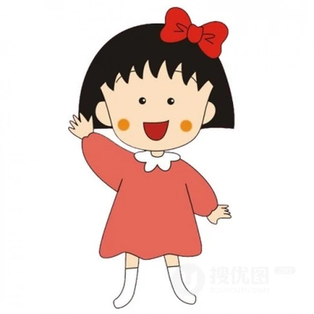 樱桃小丸子精选头像，穿着不同衣服的可爱卡通人物小丸子头像图片