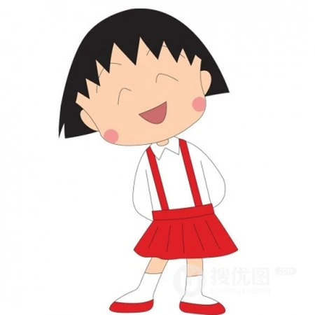 樱桃小丸子精选头像，穿着不同衣服的可爱卡通人物小丸子头像图片