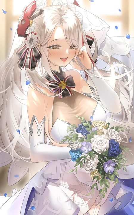穿着婚纱，新娘装的二次动漫女生浪漫唯美图片集